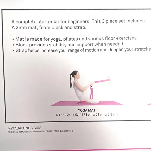 NWT MYTAGALONGS Yoga Workout Kit 3 Piece Set - Picture 12 of 15